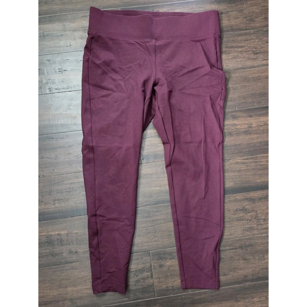 Torrid Tummy Control Leggings Plus Size 1X‎ Burgundy Stretch